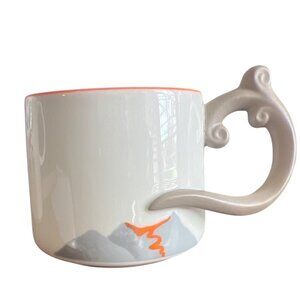 Starbucks Hawaii Volcano Ceramic Mug 2014 White/Orange 10 Oz Coffee, Teacup